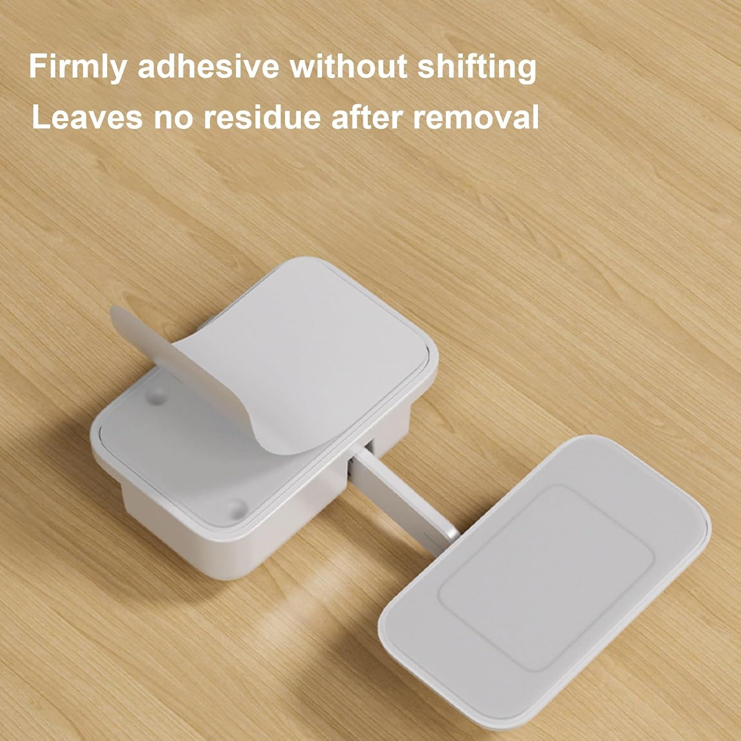 Refrigerator Lock, 2 Pack, Press & Slide Baby Proof Locks with Adhesive & Screws for Fridge Oven Window Cabinet image number 3