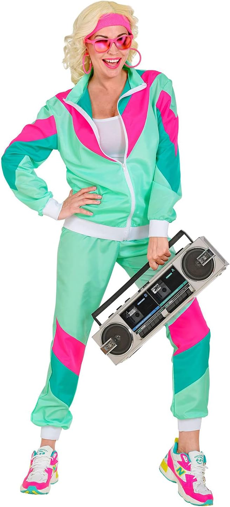 Widmann 97073 Costume Tuta Anni 80 L Pink #9707