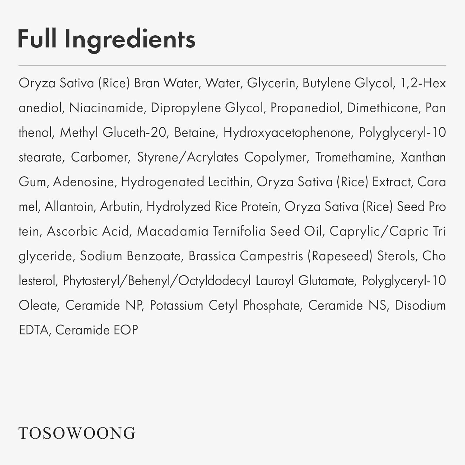 TOSOWOONG Rice Glow Milky Toner with 784,000Ppm Korean Rice Water, Niacinamide, Ceramides, Panthenol, Glow, Glass Skin, Hydrating, Purifying, Fragrance-Free, Korean Skin Care, 250Ml, 8.45 Fl.Oz. image number 5