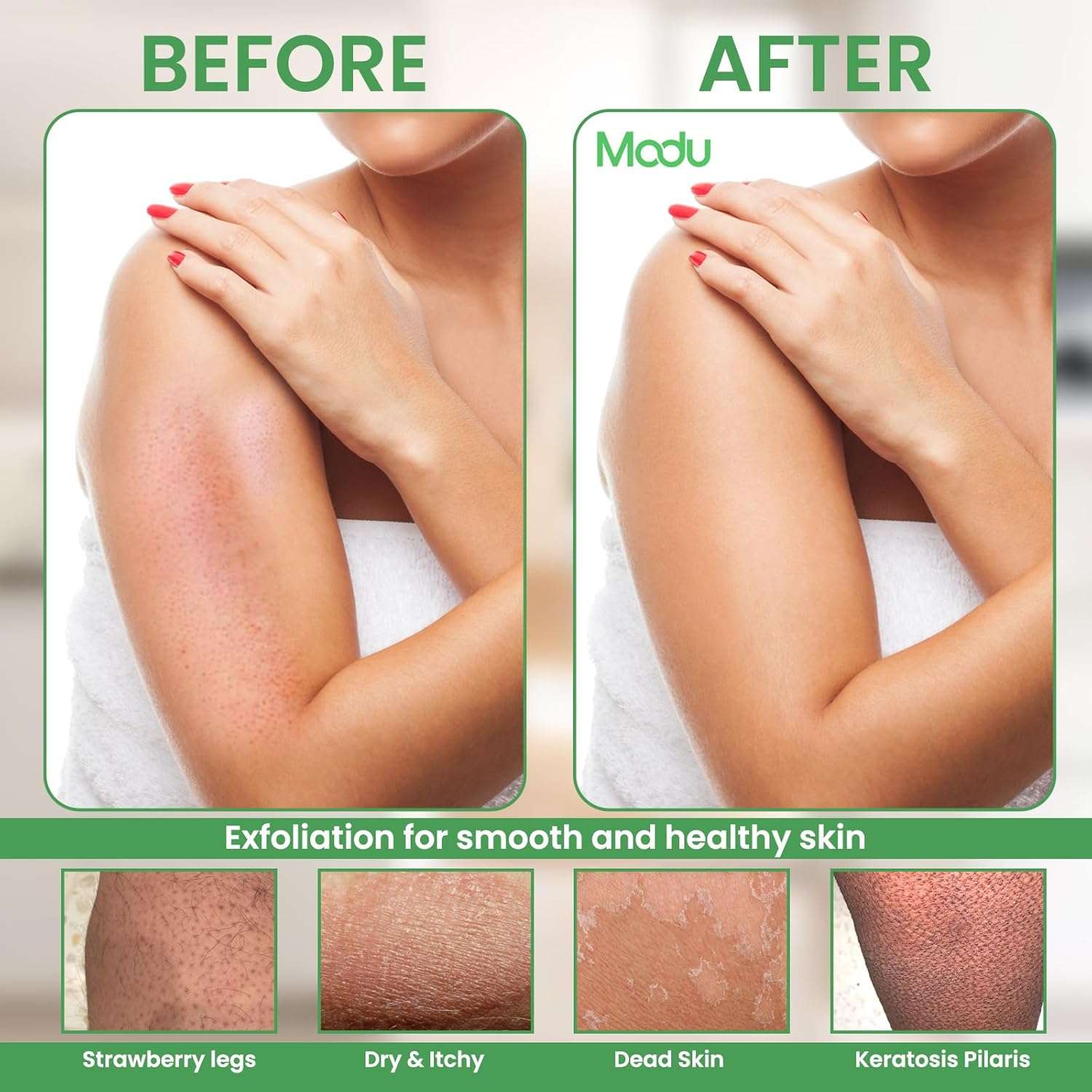 Modu 10 Pcs Korean Exfoliating Bath Washcloth 6 X 9.1 in - Asian Italy Towel image number 1