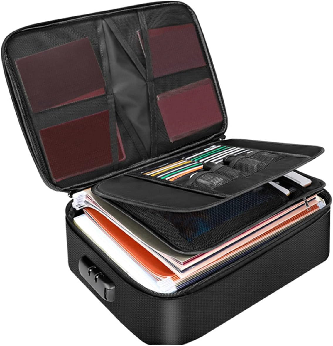 Large Capacity File Bag Fireproof and Document Organizer for Office and Home image number 3