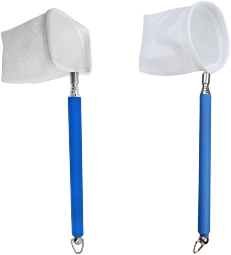 Leitungg 2Pcs Small Telescopic Shrimp Net for Aquarium & Fish Tank, Mini Telescopic Fish Net for Small Fish, Shrimp, Insect - Square & round Net Set, Easy to Use & Store image number 1