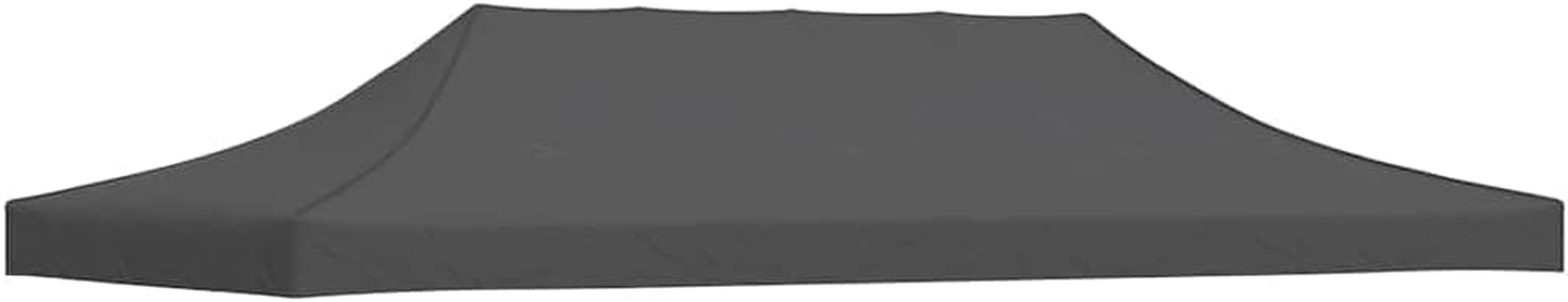 Party Tent Roof 3X6 M Anthracite, Heavy Duty 600D Oxford with PVC Coating, UV Water Resistant Gazebo Canopy Replacement Cover