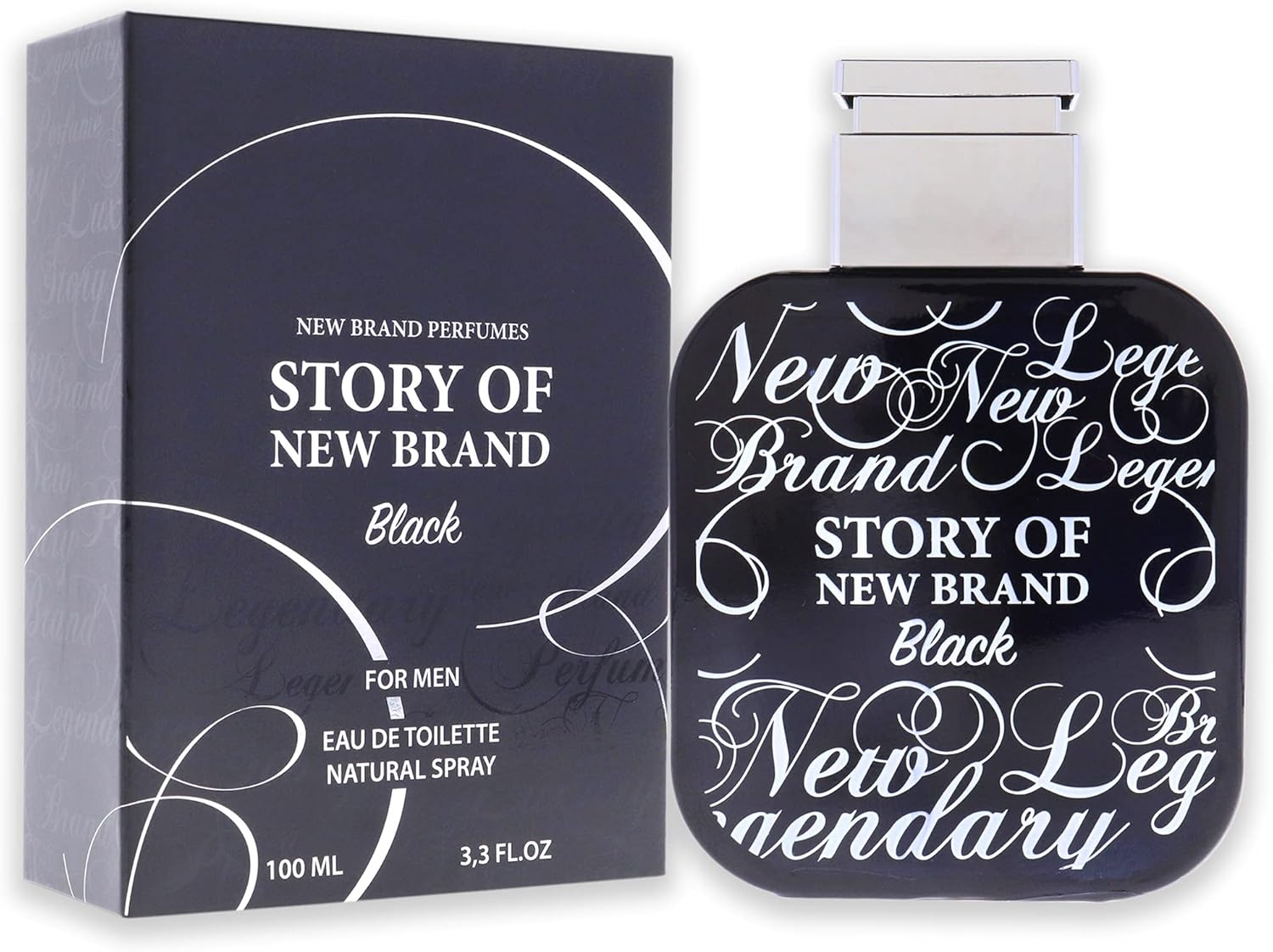 New Brand Story of New Brand Black by New Brand for Men - 3.3 Oz EDT Spray, 1 Count