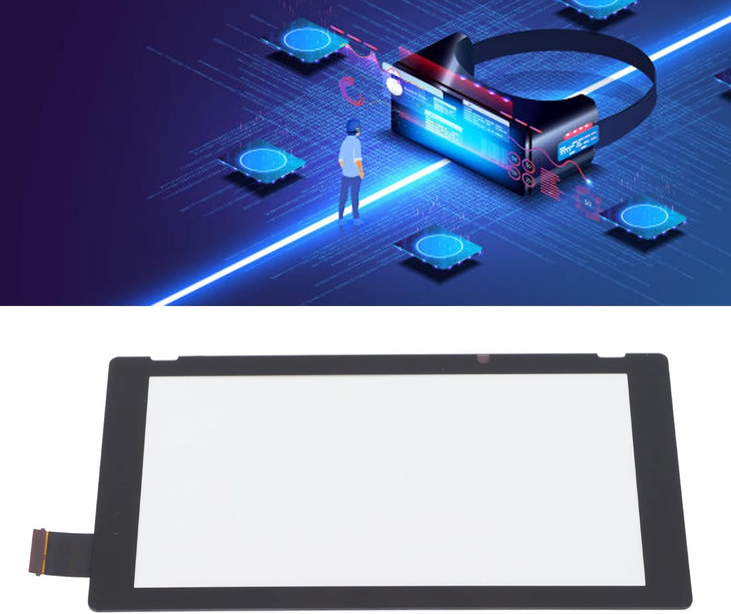 Touch Digitizer Glass for Switch, Touch Screen Panel Digitizer Replacement Screen Protector for Switch Touch Screen Digitizer for Switch image number 2