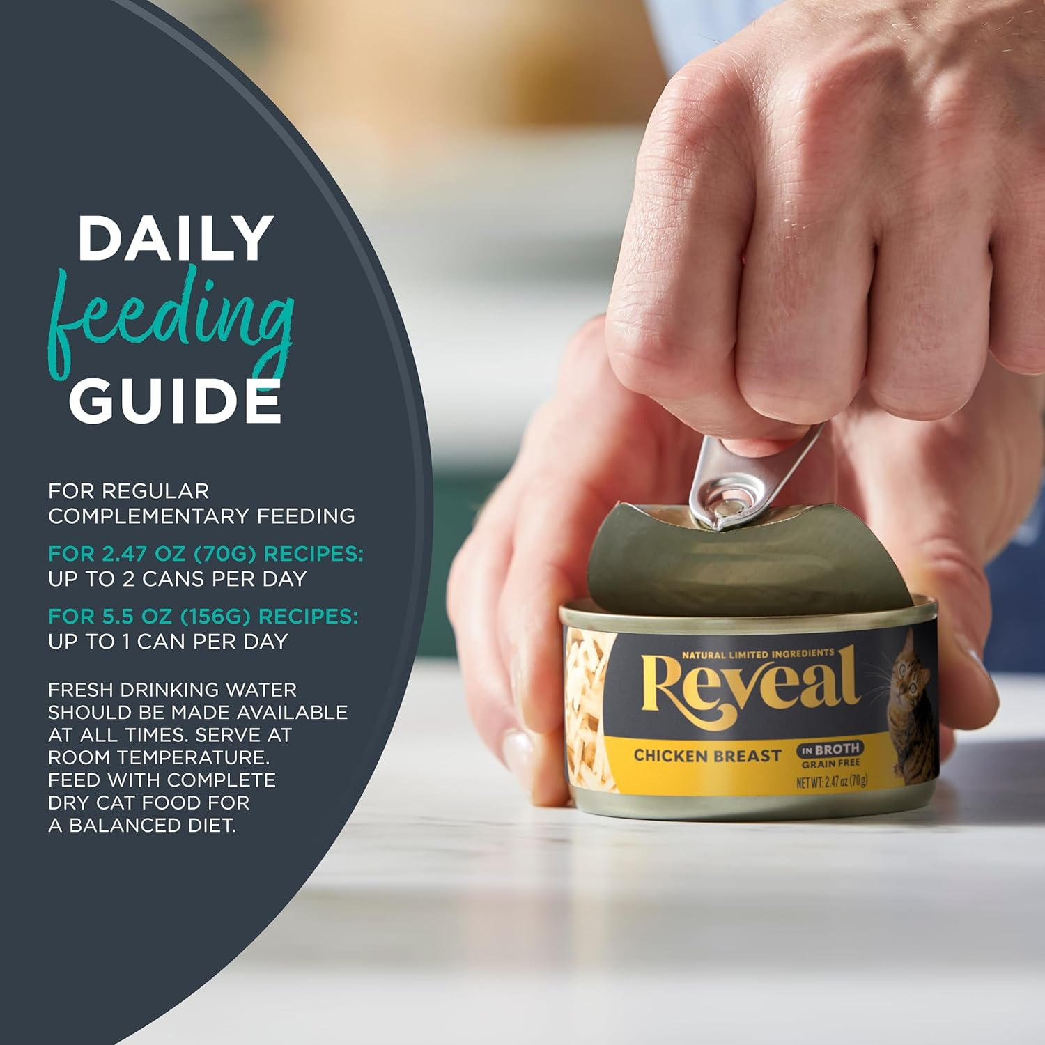 Reveal - Grain Free | Wet Canned Cat Food | 70G - 24 Pack - Premium Nutrition, 100% Natural, No Additives, and Limited Ingredients (Tuna with Salmon in Gravy) image number 1