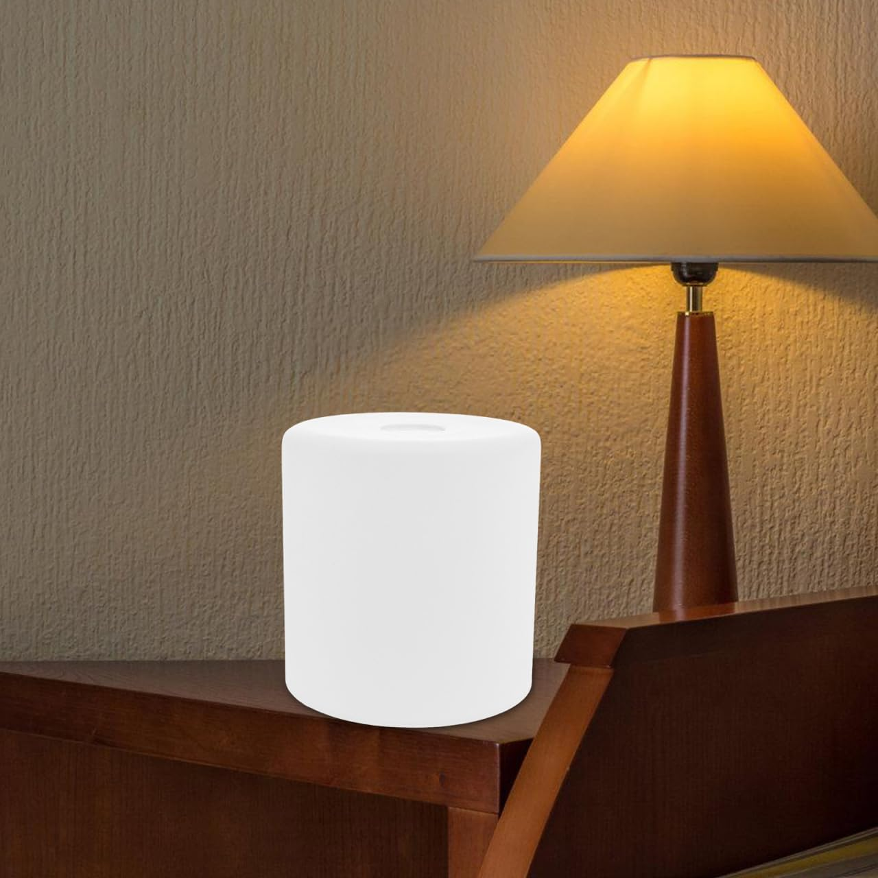 UKCOCO Cylinder Glass Lampshade Frosted Milky White E27 Replacement for Pendant Floor Table Lamps Shatter-Resistant Home Dining Decor 6 Inch