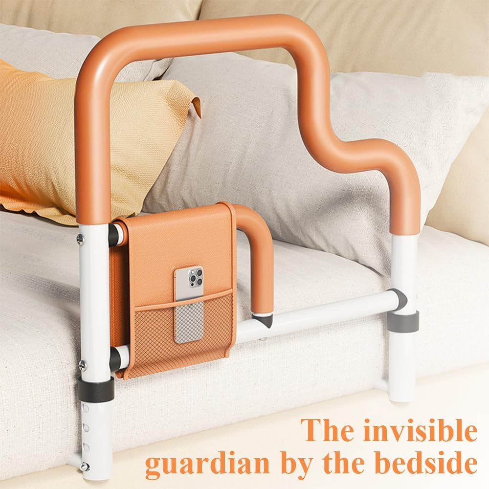 Elderly Adults Safety Bed Rails, Rising Assistance, Fall Prevention, Adjustable Height Pocket Bed Guard Rails, for Elderly and Pregnant Women