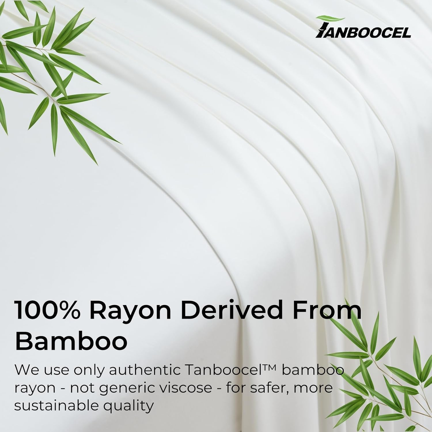 GOKOTTA Cooling Sheets King Size for Hot Sleeper, Breathable Luxury Soft Bamboo Sheets with 4 Elastic Corner Straps, 16 Inch Pocket, Bed Sheets with Double Stitched (Bright White, King) image number 2