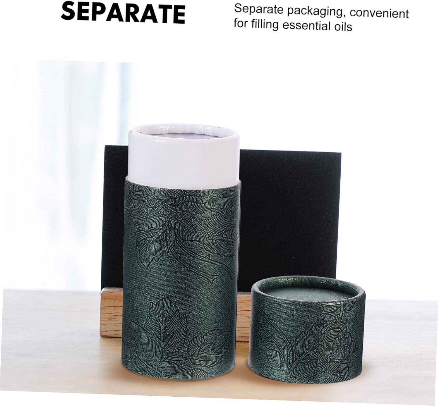 Hohopeti 20Pcs Kraft Paper Cylinder Shape Packing Boxes for Essential Oil Incense Small Items Storage image number 3