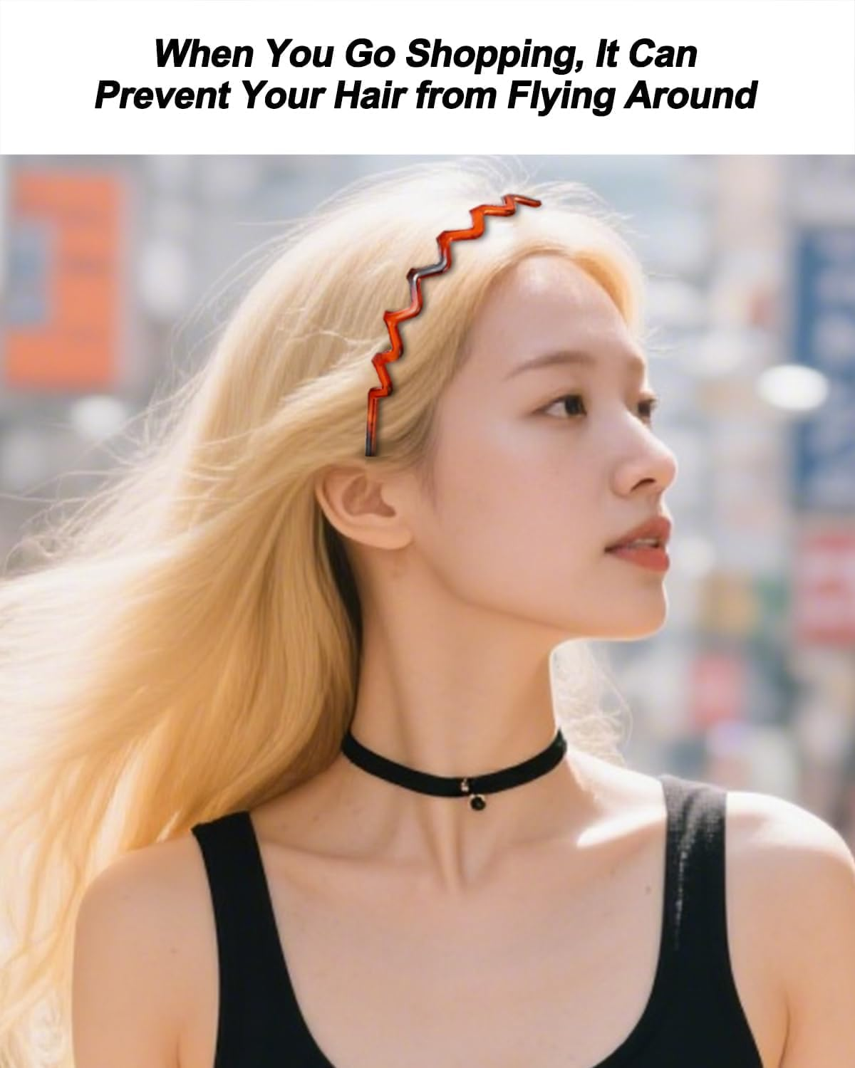 Plastic Sharks Tooth Zig Zag Headbands, 6Pcs Non Slip Shark Tooth Wavy Head Bands, Zigzag Head Bands Shark Tooth Hair Comb, Plastic Wavy Headbands Zig Zag Sharks Tooth Hair Combs