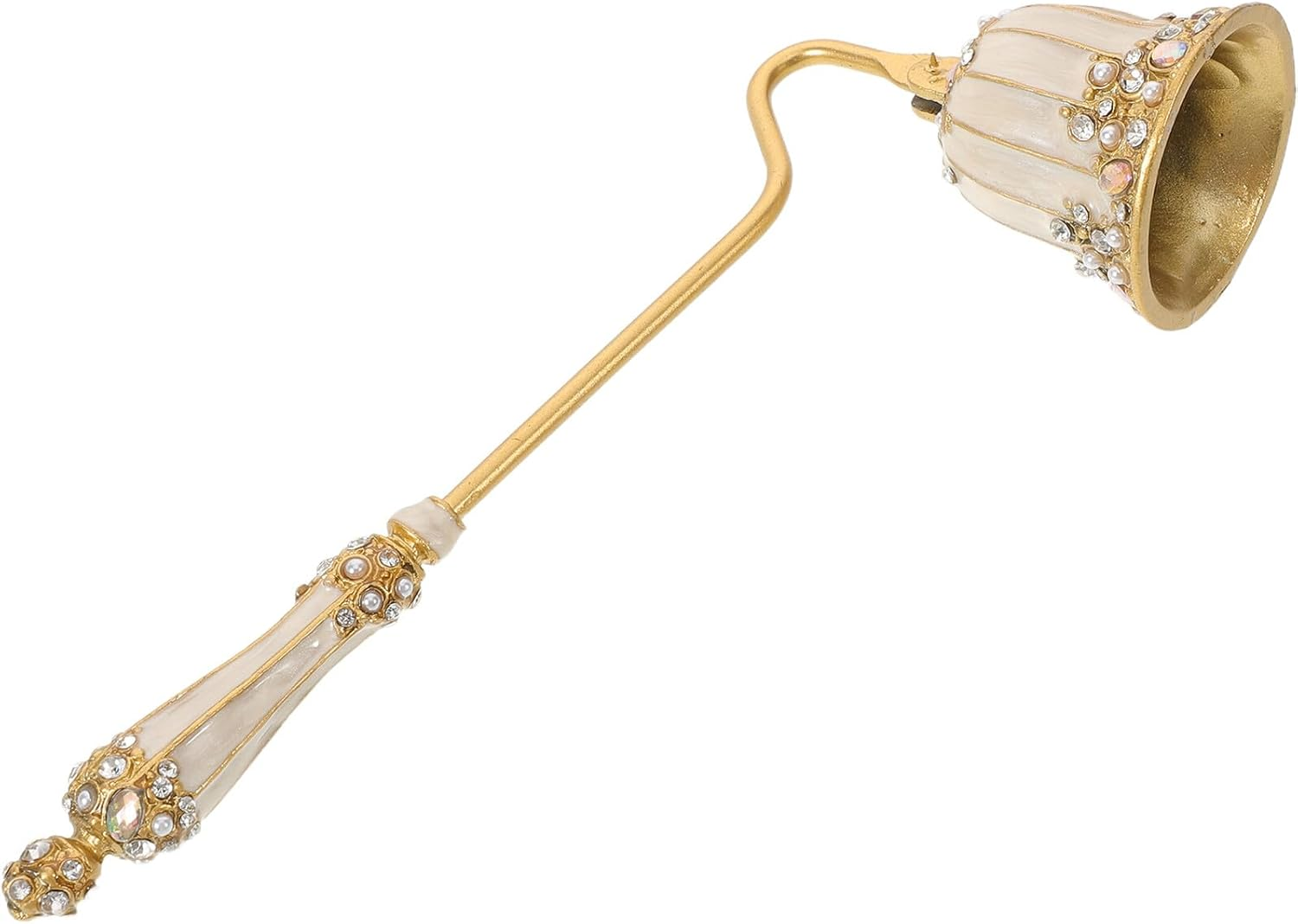 STOBAZA Vintage Candle Snuffer with Pearl Enamel, Handheld Wick Extinguisher for Safe Flame Extinguishing, Decorative Rustic Fire Snuffer Accessory for Home and Holiday Use image number 4