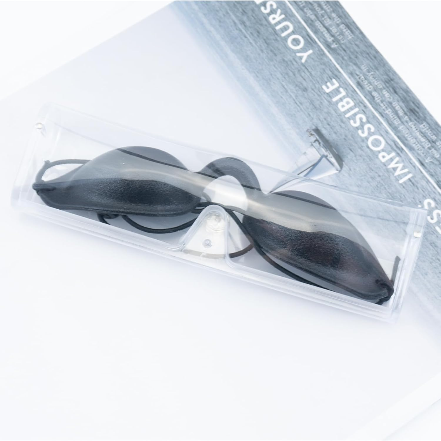 Glasses Goggles, Safety Tanning Goggles, Durable Eye Patch Light Protection Eyewear for UV Red Blue Light Eyepatch image number 2