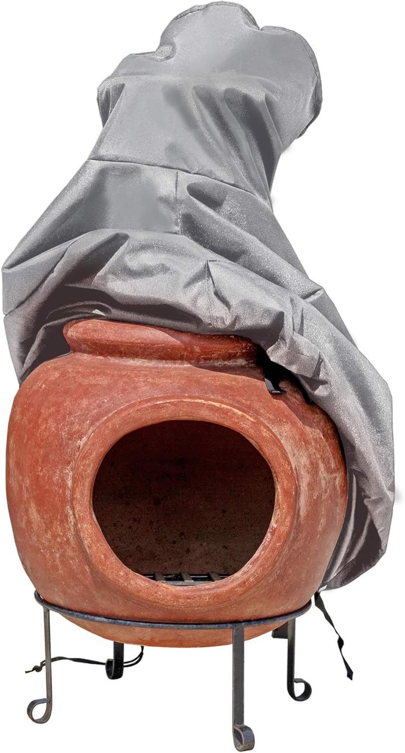 Chiminea Defender - Durable, Weather-Proof Chiminea Fire Pit Cover (Grey) image number 3