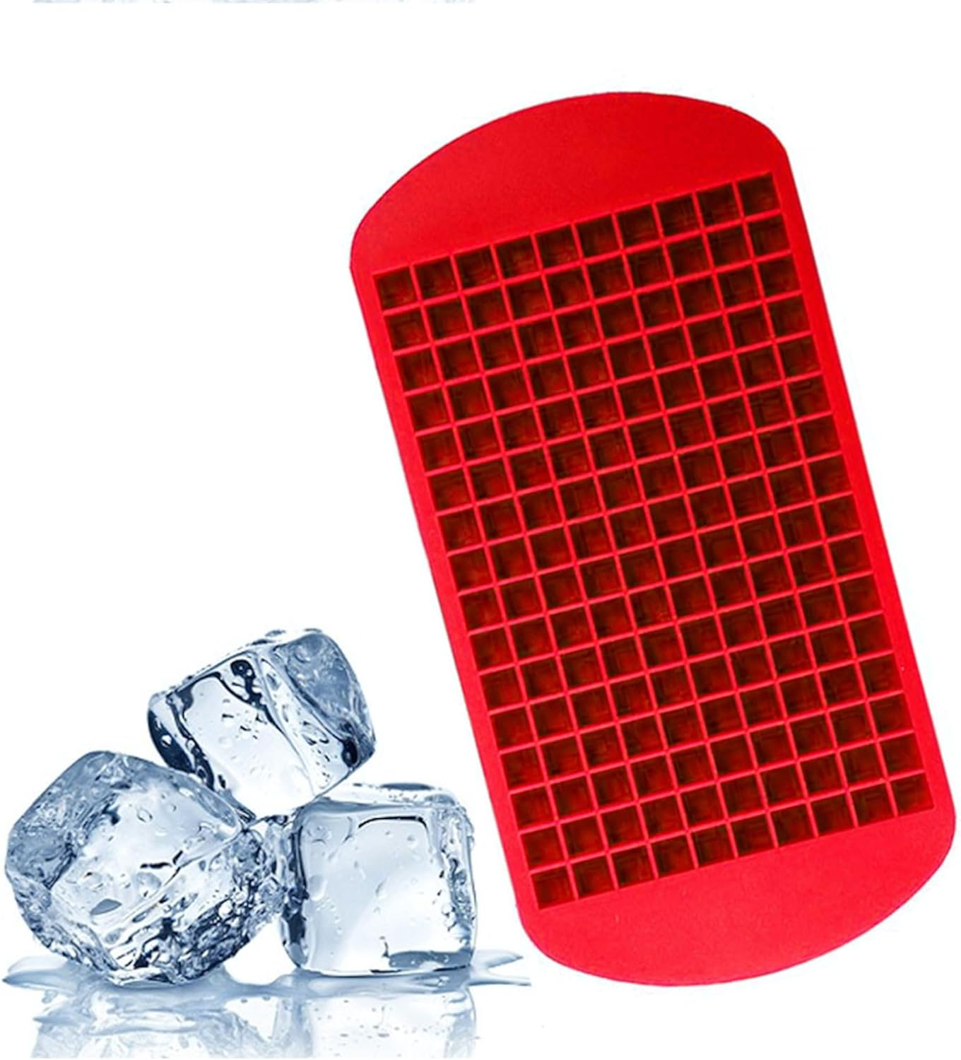 160 Small Ice Maker Tiny Ice Cube Tray Chocolate Mold Mould Maker for Barpartsr (Black)