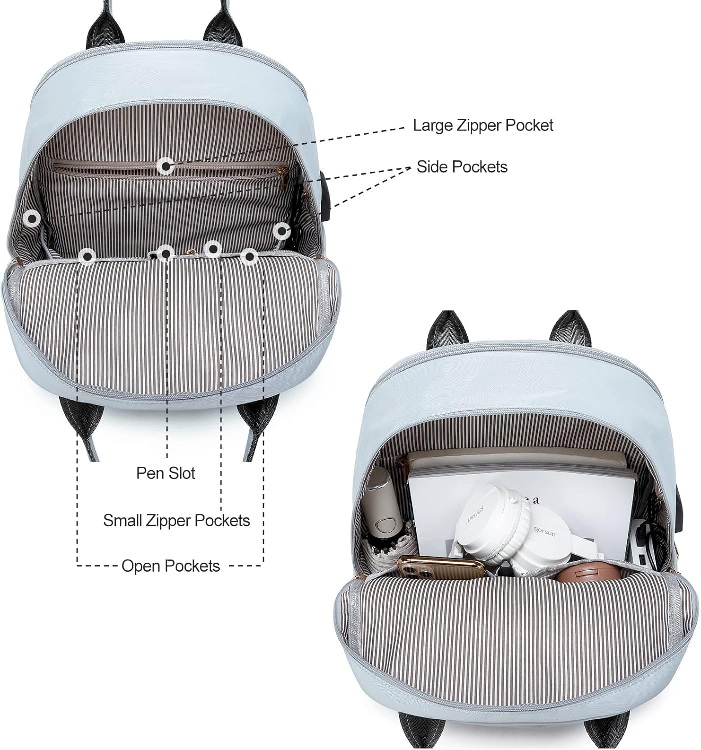 Laptop Backpack for Women 15.6 Inch Laptop Bag with USB Port Fashion Waterproof Backpacks Teacher Travel Bags Small Backpack Daypacks image number 1