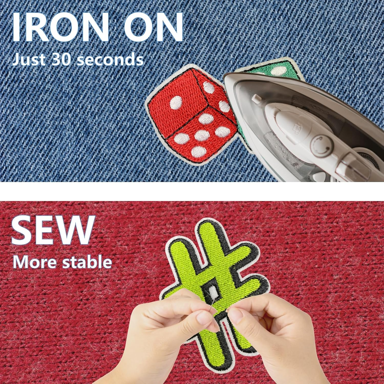 Trendy Patch, Fashion Iron on Patches, Cute DIY Sewing Decor Patches for Backpacks, Embroidery Applique Aesthetic Stuff for Clothing, Jackets, Jeans (Trendy4 16 Pcs) image number 4