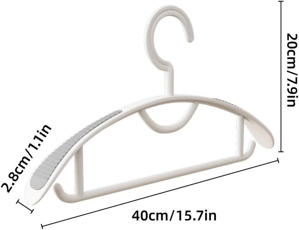 AIMALL 10PCS Plastic Half-Round Hangers &ndash; Non-Slip & Non-Marking Drying Racks, Space-Saving Clothes Organiser for Wardrobes & Laundry, 15.7In Wide image number 2