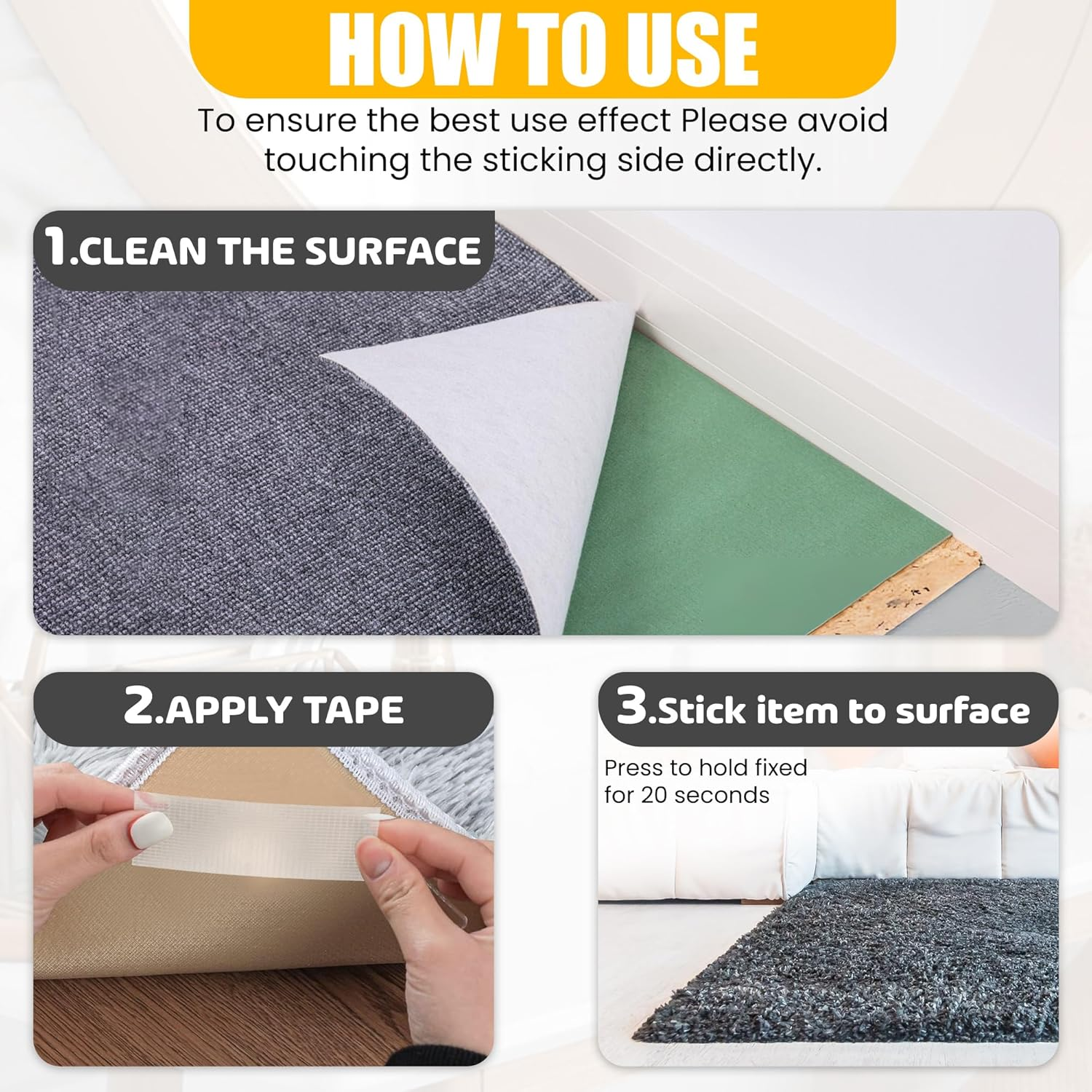 Bell+Howell Ez Cut by Alien Tape Double Sided Easy Cut Mounting Tape, 30 Feet - Pre-Cut Grids for Hassle Free Cutting, Strong Adhesive, Multi-Surface Use, No Scissors Needed,