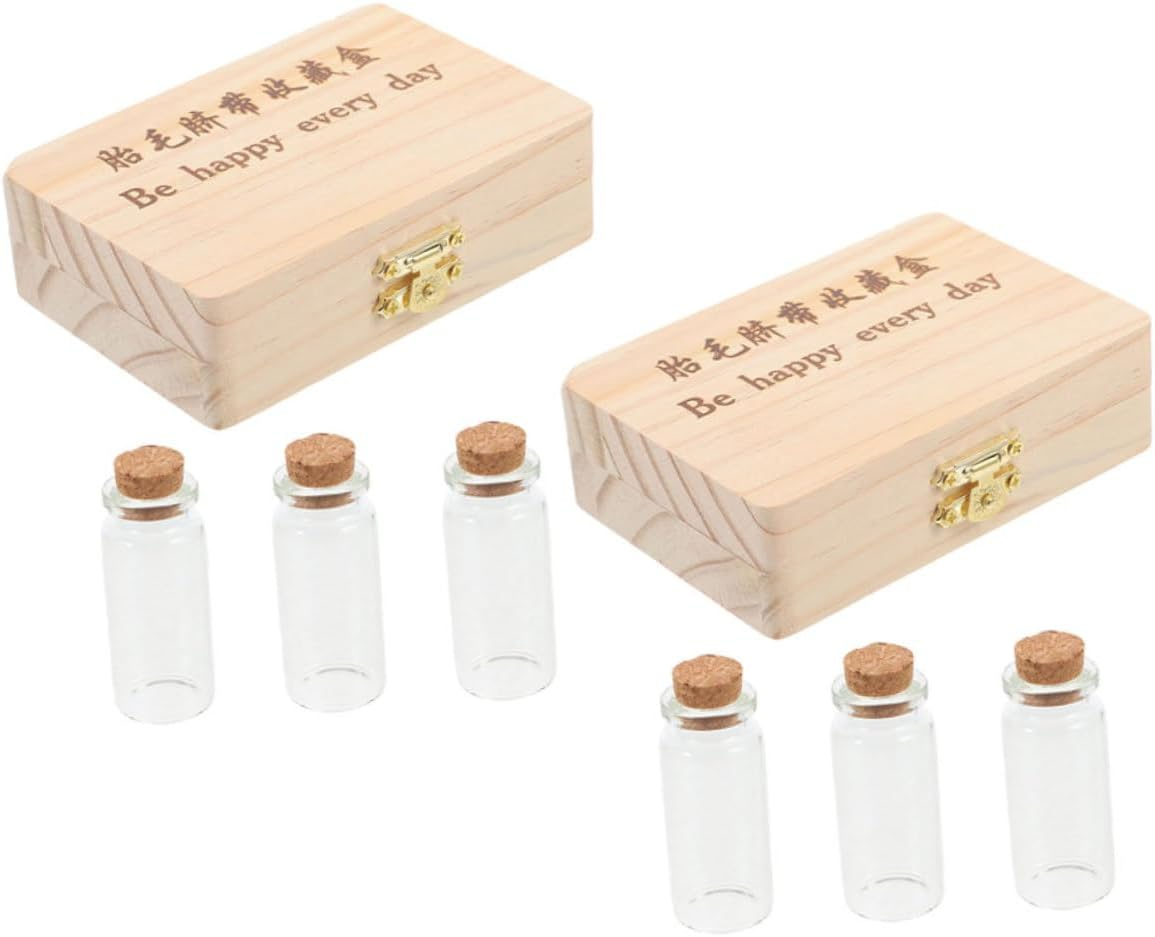 Born Keepsake Box Hair Umbilical Cord Tooth Collection Box Wooden Hair Keepsake Newborn image number 5