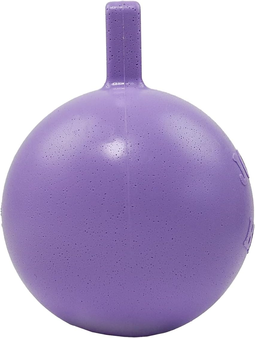 Jolly Pets Tug-N-Toss Heavy Duty Dog Toy Ball with Handle, 8 Inches/Large, Light Purple image number 5
