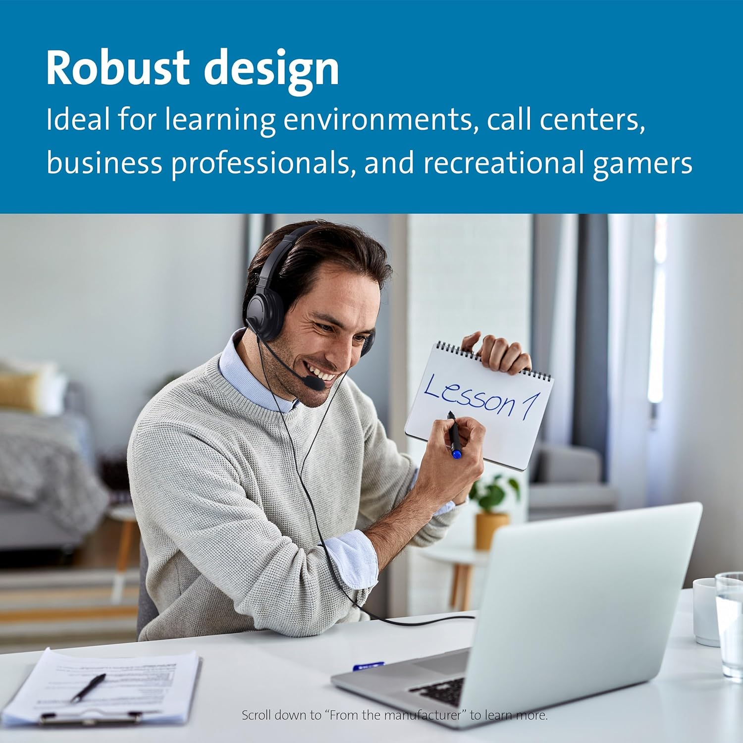 Kensington Hi-Fi 3.5Mm Headphones with Mic & Volume Control Button (K33597WW) image number 2