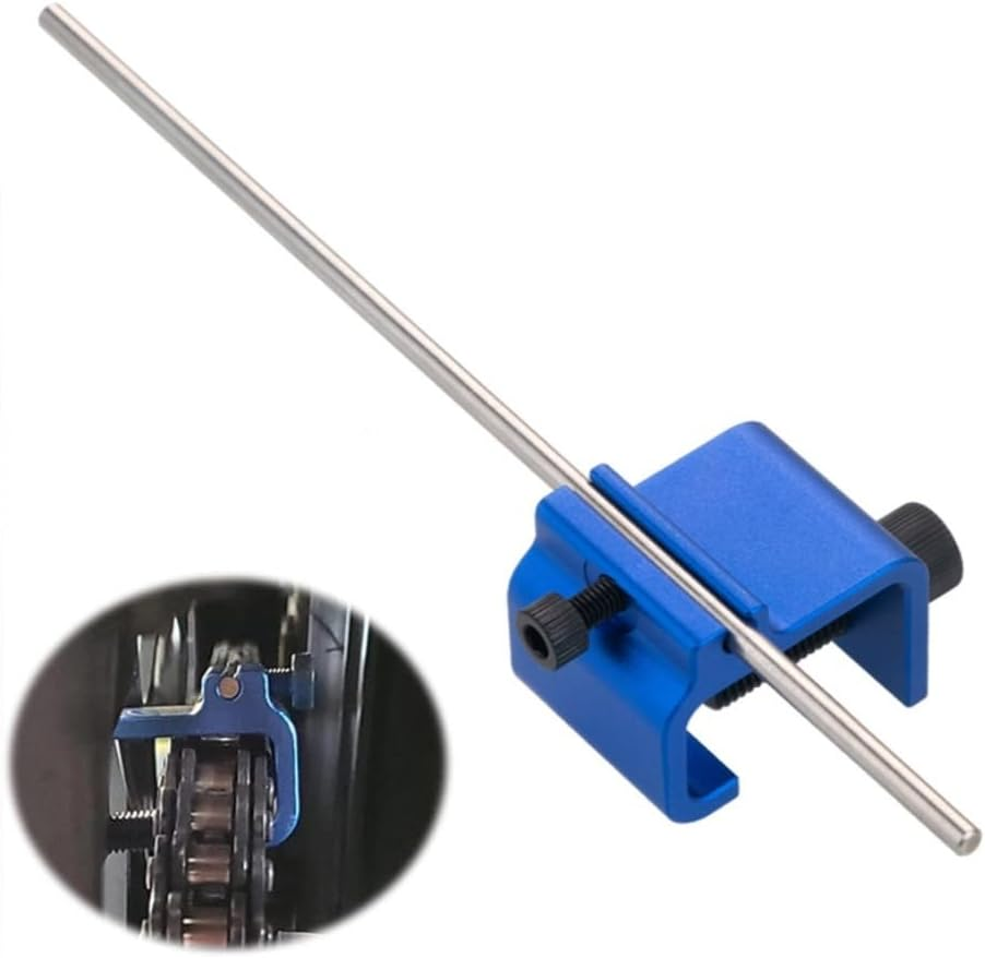 Poemtian Chain Alignment Tool for Motorcycle, Generic Motorcycle Chain Alignment Tool Chain Adjustment, Positioning Rod Design Repair Tool for Atvs, Motorcycles, and Other Vehicle Chains