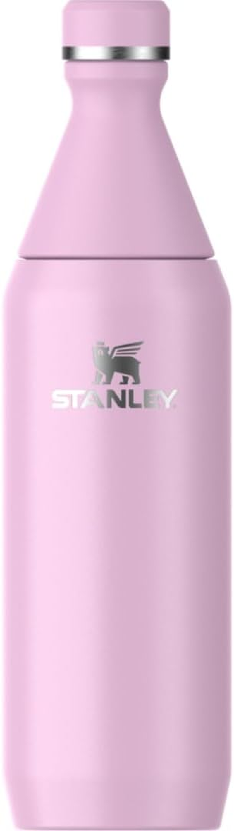 Stanley All Day Slim Bottle 20 Oz | Leakproof Twist on Lid | Slim Design for Travel and Gym | Insulated Stainless Steel Water Bottle | Bpa-Free | Rose Quartz
