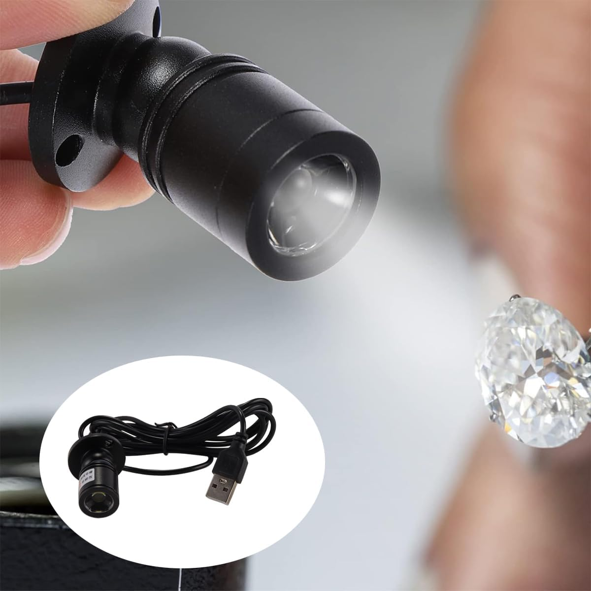 1V USB Small Spotlight Mini Cabinet Furniture Display Cabinet Light under Jewelry Light image number 6