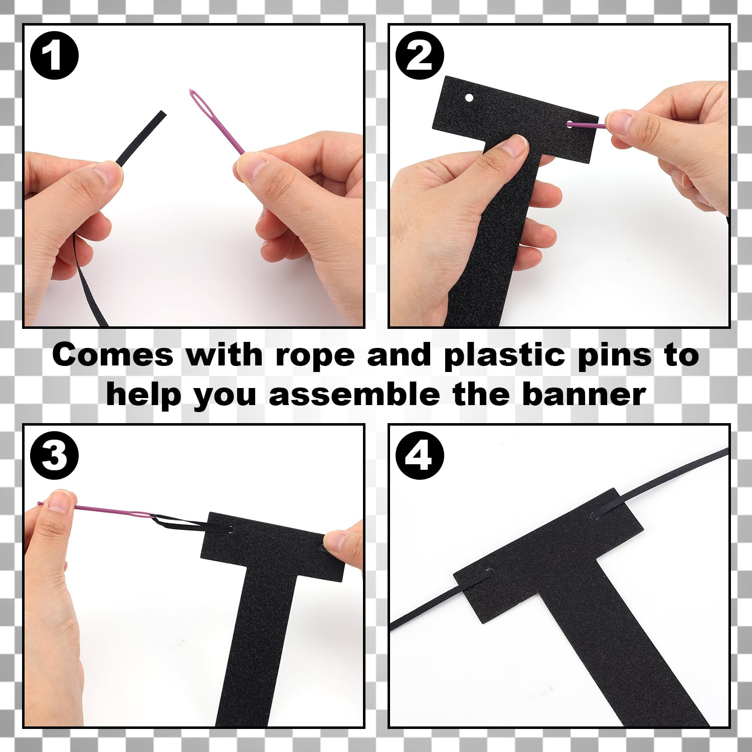 Race Car Happy Birthday Banner, Checkered Flag Banner Black Racing Birthday Banner Cars Birthday Decorations for Themed Birthday Party Supplies image number 5