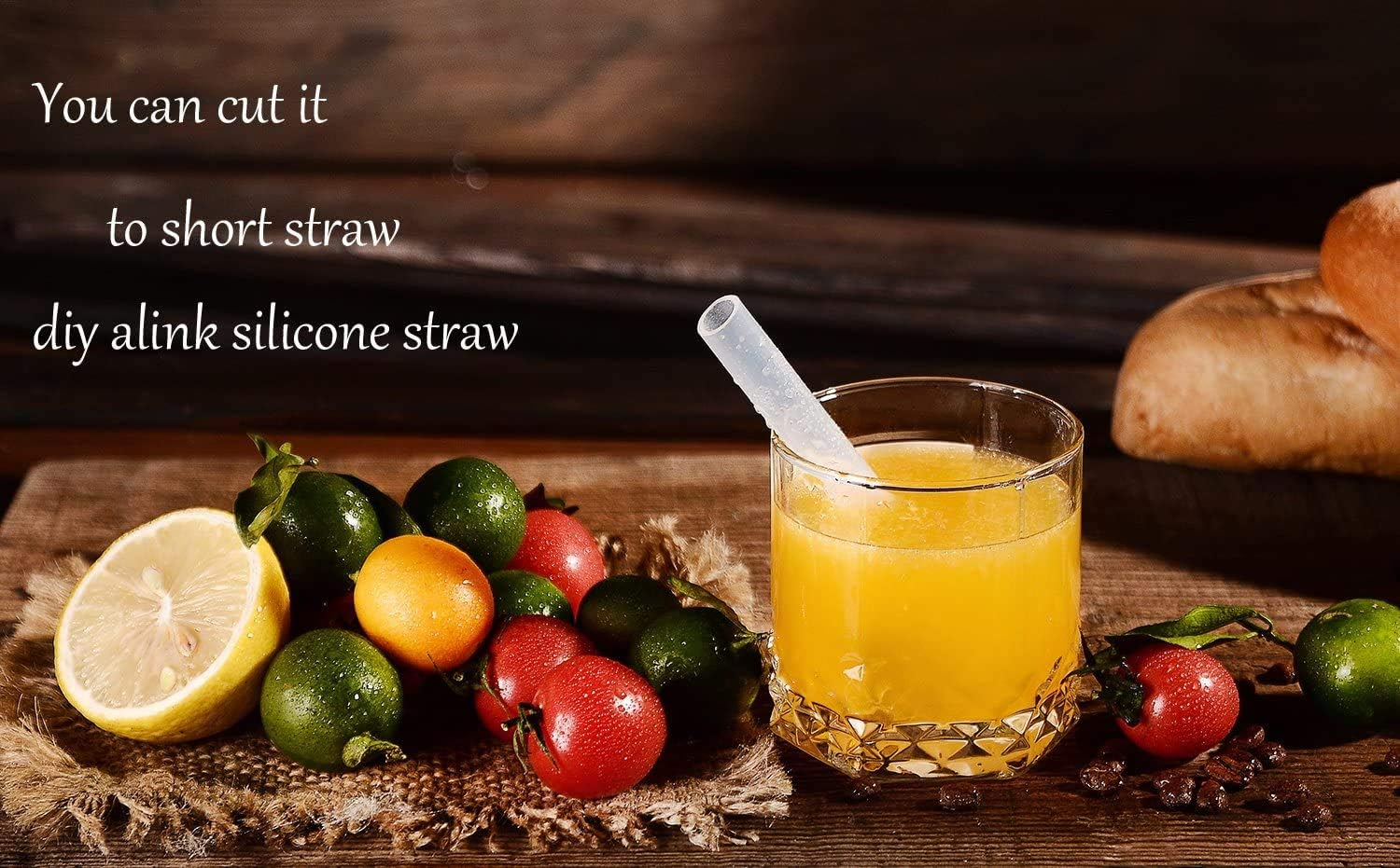 ALINK Extra Wide Reusable Clear Silicone Boba/Bubble Tea Straws, 14Mm X 10" Larger Opening Flexible Smoothie Straws, Pack of 6 with Cleaning Brush image number 3