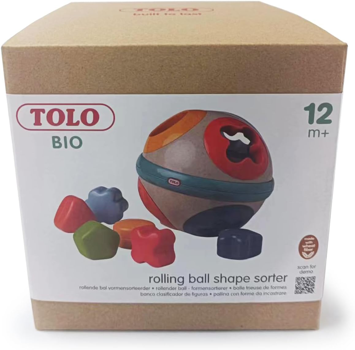 Tolo Organic Rolling Ball Shape Sorter image number 1