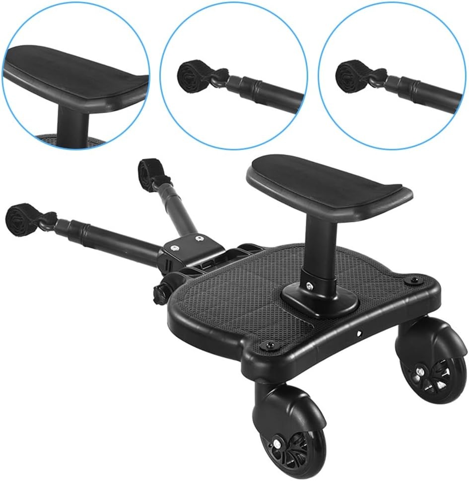 Stroller Board,2-In-1 Stroller Assist Pedal,Buggy Board,Baby Carriage Attachment,Prams Standing Board, Buggy Small Tail Car,For Toddler to Ride,Sit and Stand