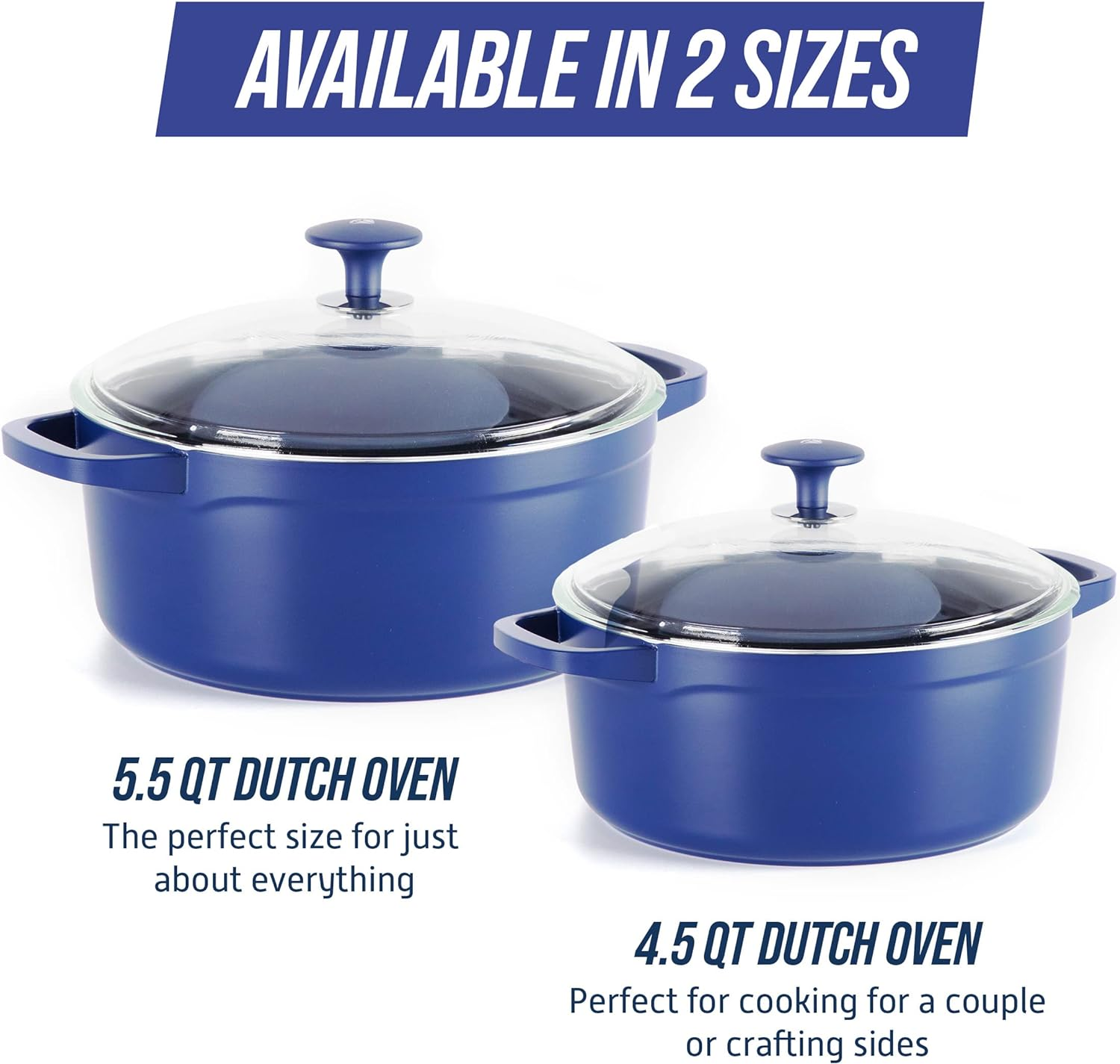 Blue Diamond Cookware Big Batch Ceramic Nonstick Dutch Oven, 5.5QT image number 3