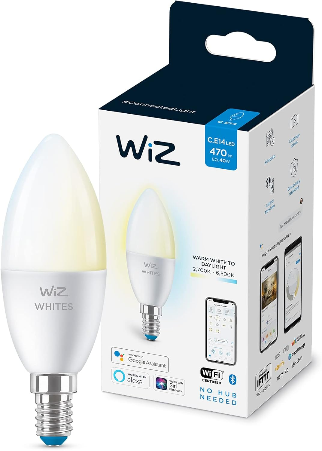 Wiz Tunable White Candle E14 LED Bulb image number 3
