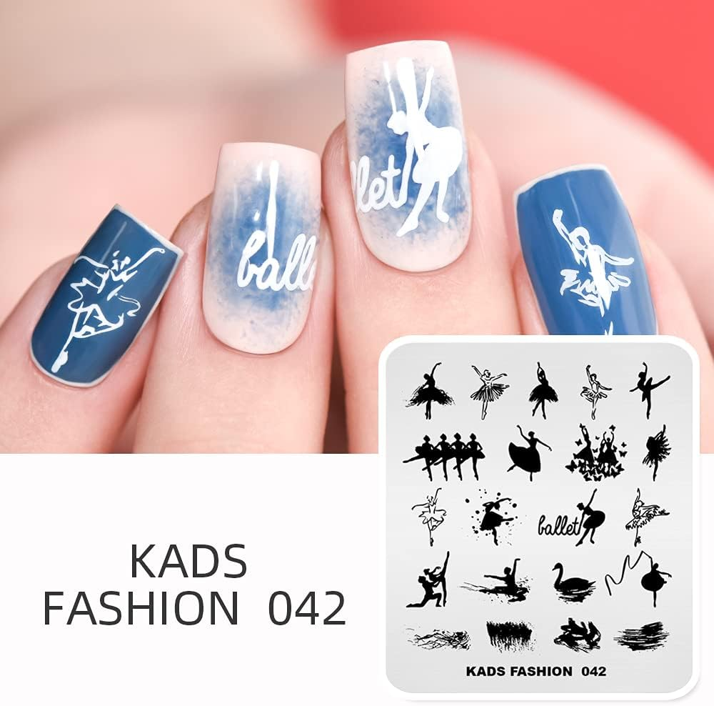 Stamp Stencils for Nail Art Chinese Style Geometry Ballet Swan Theme Templates Manicure Design Printing Tool image number 2