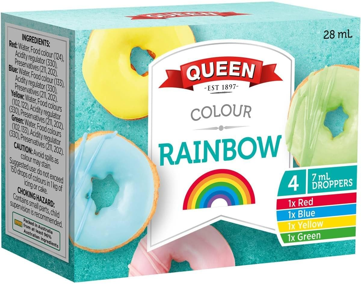 Queen Rainbow Food Colours 7 Ml (Pack of 4) image number 1