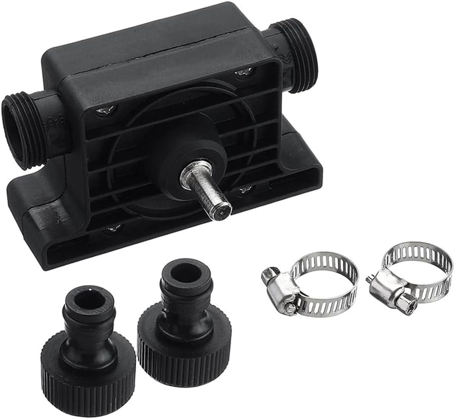 Yakamoz Portable Electric Drill Pump,Self Priming Water Transfer Pump, Plastic Stainless Steel Mini Portable Centrifugal Pump Kit for Oil & Fluids Diesel, Kerosene, Water