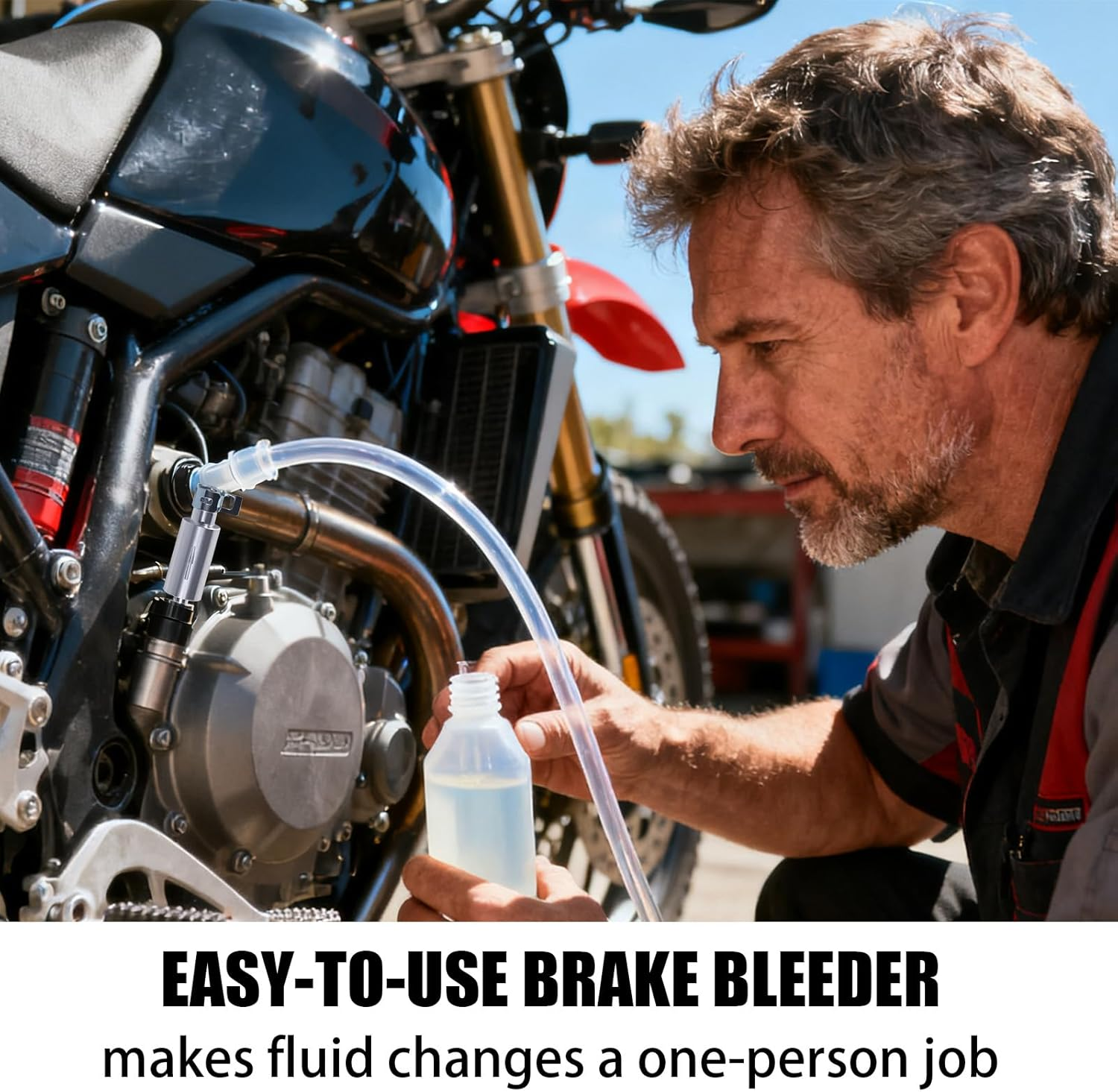 2 Pcs Clutch Brake Bleeder Hose - One-Way Check Valve, Brake Bleeding Kit, for Hydraulic System Bleed, for Motorcycles 、Off-Road Vehicles image number 5