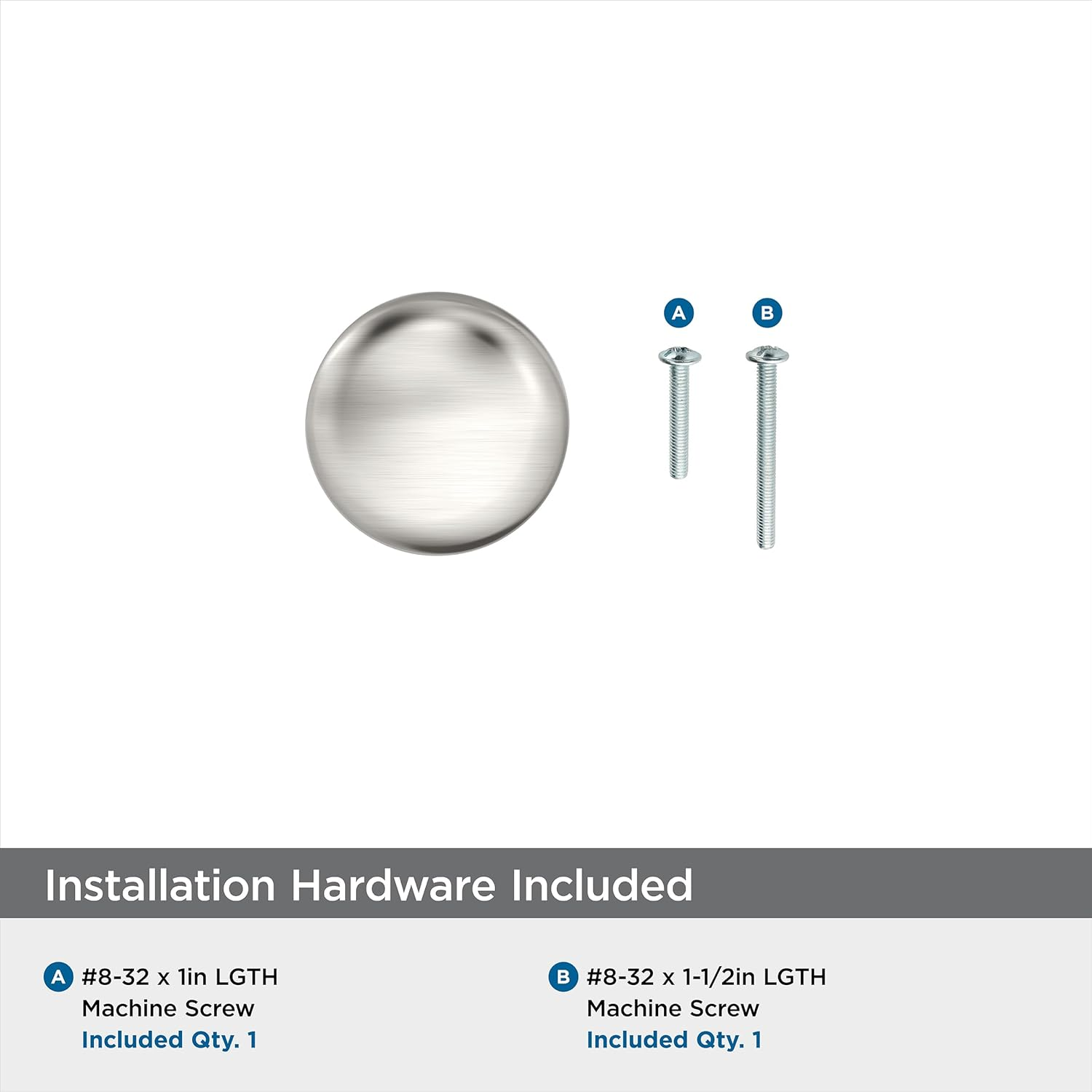 Amerock1913658Allison Valueallison Value 1-1/4 in (32 Mm) Diameter Satin Nickel Cabinet Knob - 25 Pack,Satin Nickel image number 1