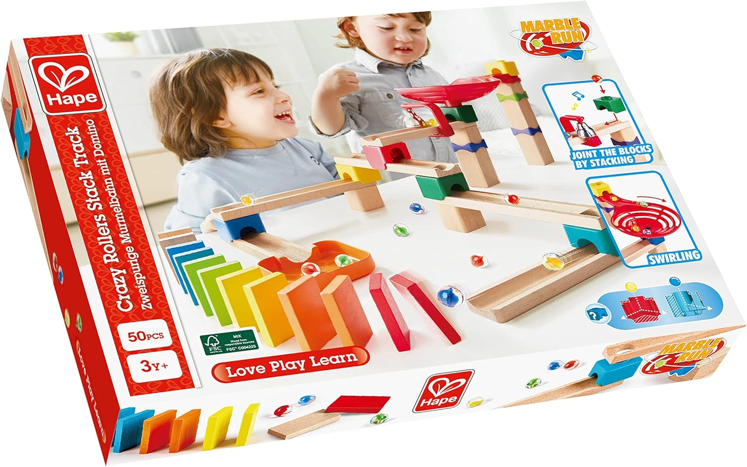 50Pc Hape DIY Crazy Rollers Stack Track Kids/Toddler Logical Thinking Toy 3+ image number 6