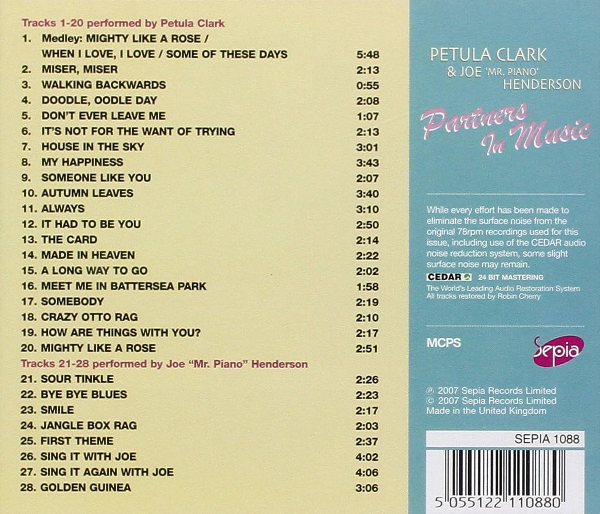 Partners in Music: a Bumper Bundle of Rarities