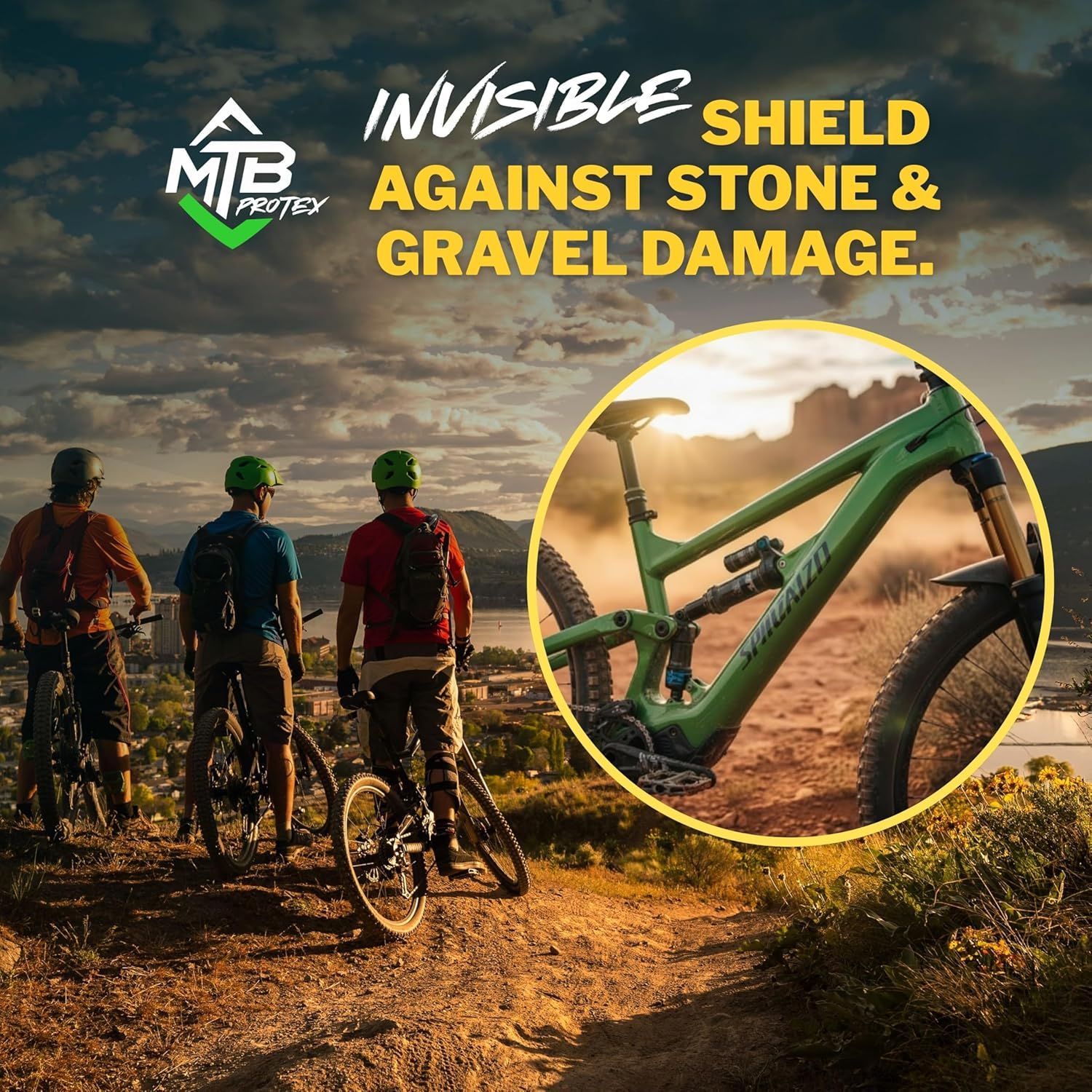 75Mm X 1M, 2M, 3M Helicopter Tape or Bike Protection Tape - Bike Accessories to Protect Your MTB, Ebike, Road Bike from Scratches, Stone and Gravel Damage - Self Adhesive Paint Protection Film image number 1