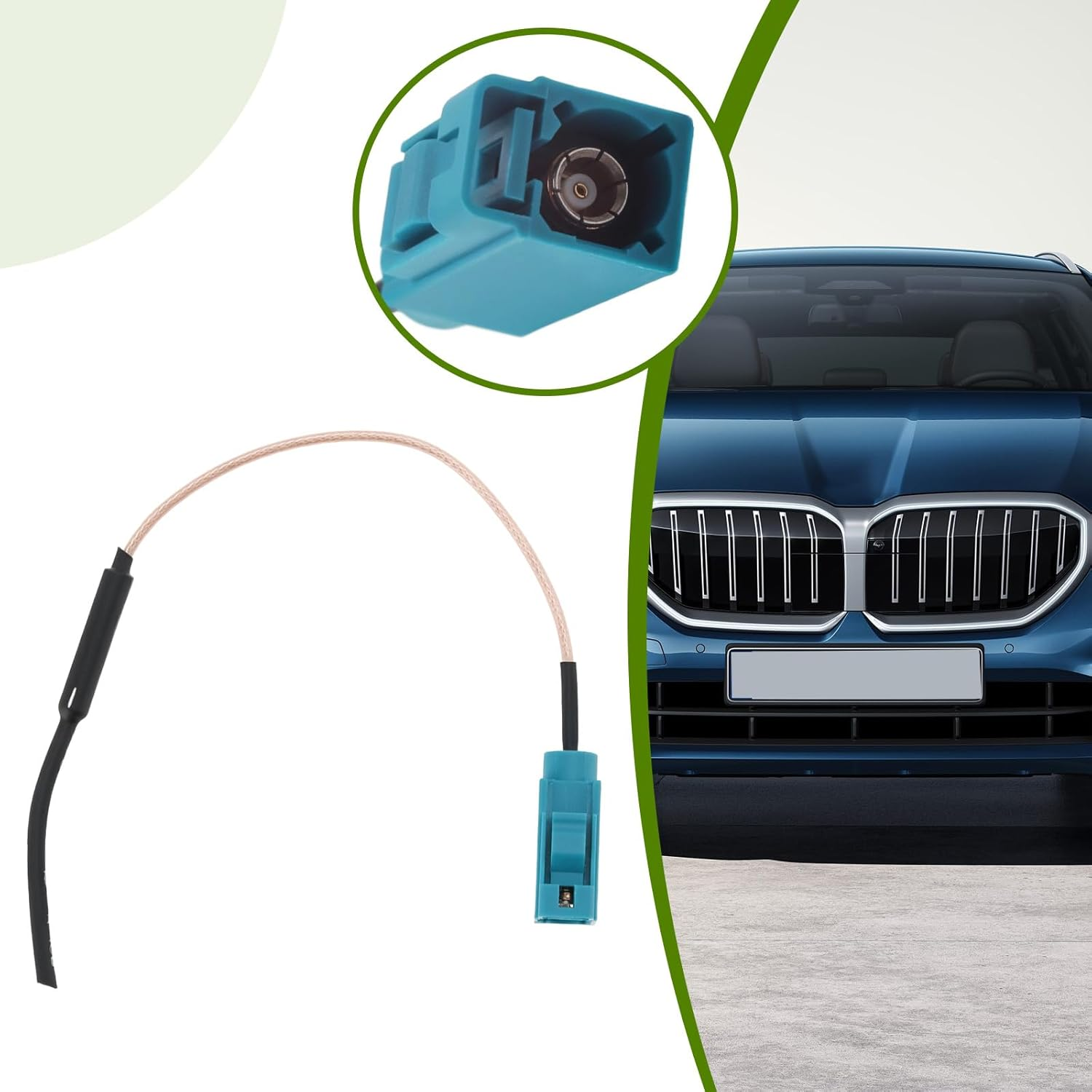 OTOTEC 2Pcs Fakra Antenna Auto Antenna Aerial Bluetooth Wifi Antenna Adapter Cable Compatible with BMW NBT EVO ID4 ID5 ID6 I-Drive Carplay Retrofit image number 4