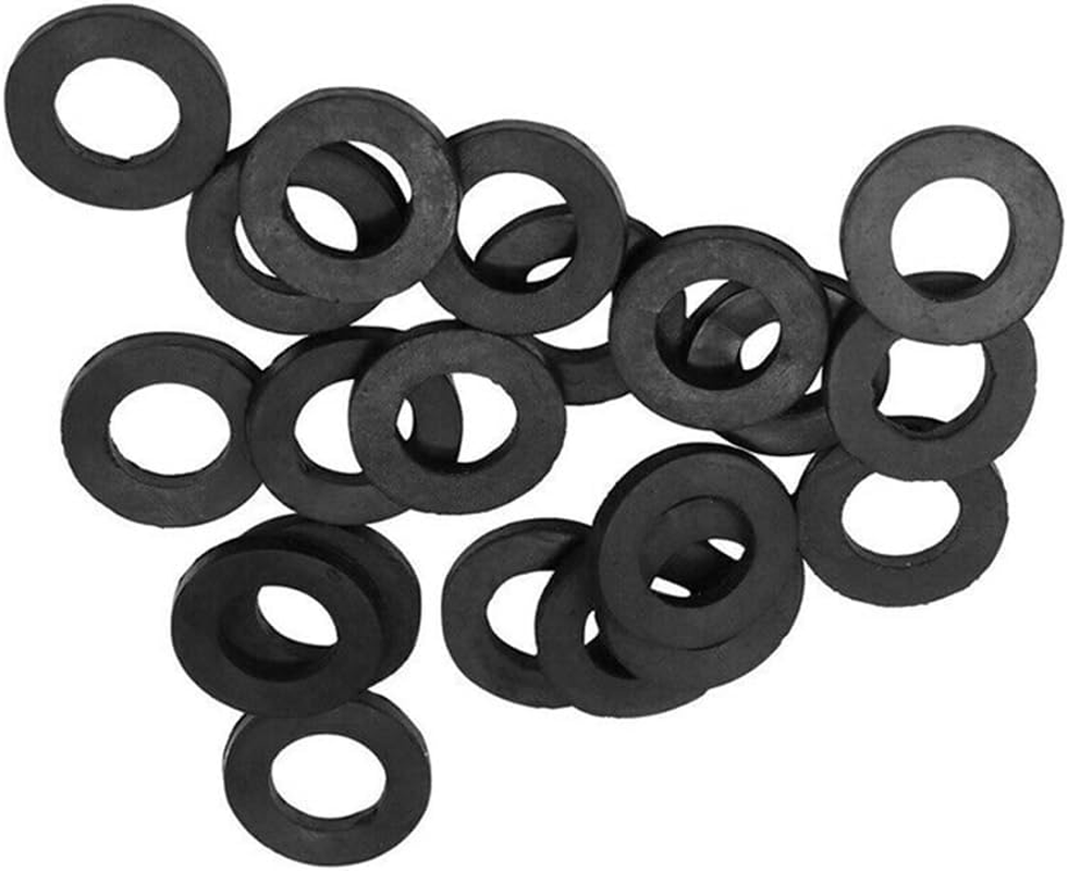 50Pcs 18Mm Aus Standard Washers Rubber Seals for Shower Head Hose Flexible Black