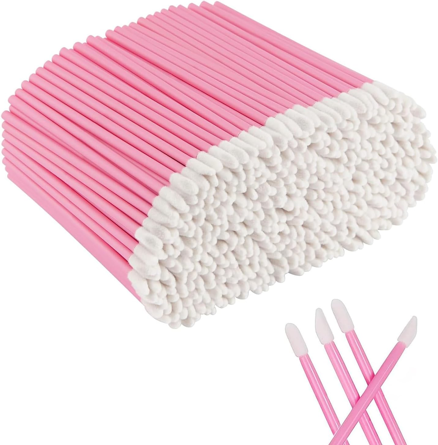 Agwenkui 200 PCS Disposable Lip Brush Wands Lipstick Applicator Lip Gloss Concealer Brushes - Disposable Lip Brush Wands for Lipstick Applicator Makeup Brushes (Hygienic Single Use) image number 5