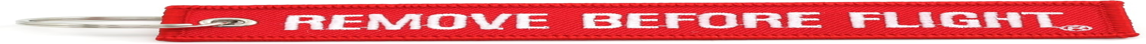 Rotary13B1 Remove before Flight Key Chain - Red/White QTY 1Piece - 100% Embroidered image number 3