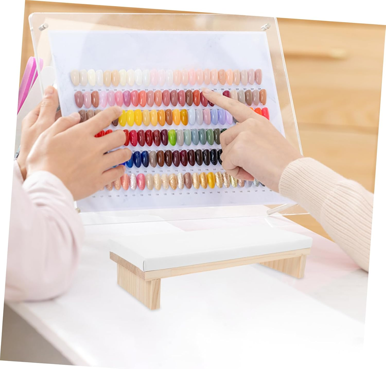 GANAZONO Nail Art Hand Cushion Comfortable Low-Profile Nail Arm Rest for Manicure Elegant Design and Reduces Wrist Fatigue Lightweight and Versatile Use