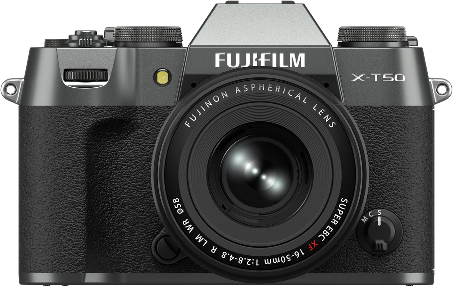 Fujifilm X-T50 Mirrorless Digital Camera, Charcoal Silver + XC 15-45Mm Lens