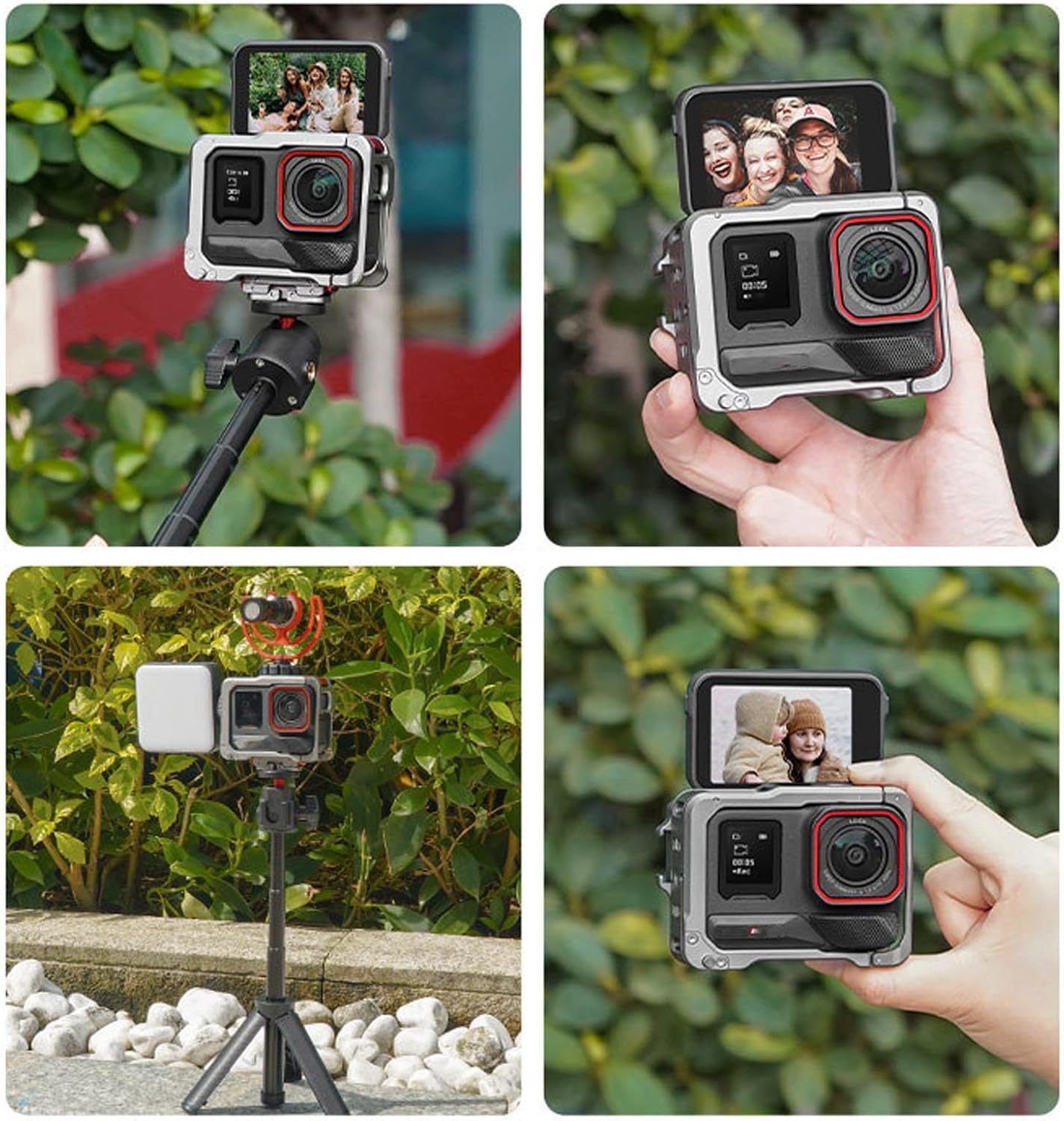 Plyisty Insta 360 Ace Pro 2 Aluminium Frame Cage Quick Release Frame Cage Protective Housing with Cold Shoe Mount, #611, Briefcase image number 6